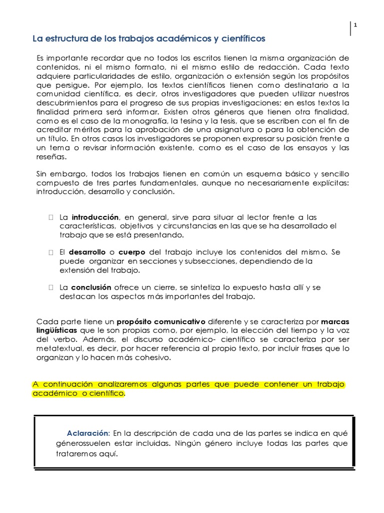 Estructura de Un Informe Científico Conocimiento
