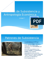 Patrones de Subsistencia y Antropología Económica