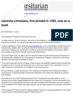 Doctrina Christiana, First Printed in 1593, Now An E-Book: Printer-Friendly PDF