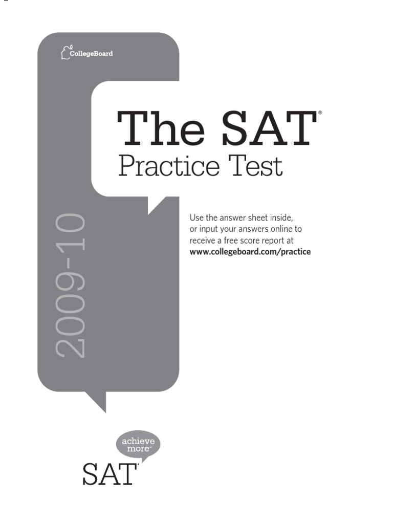 SAT Prep Booklet 0910v Essays Sat Free 30day Trial Scribd