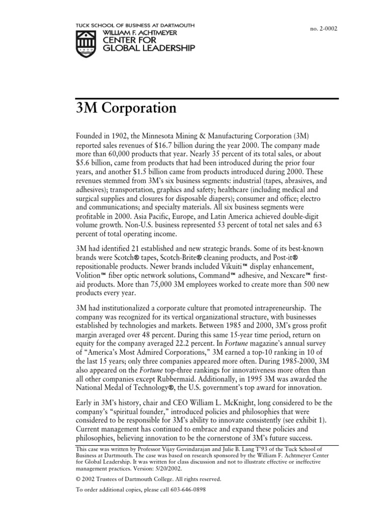 3M Analysis | PDF