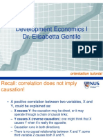 Development Economics I Dr. Elisabetta Gentile: Orientation Tutorial