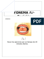 Cuaderno Fonema L