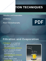 Separation Techniques: Filtration and Evaporation Distillation Paper Chromatography