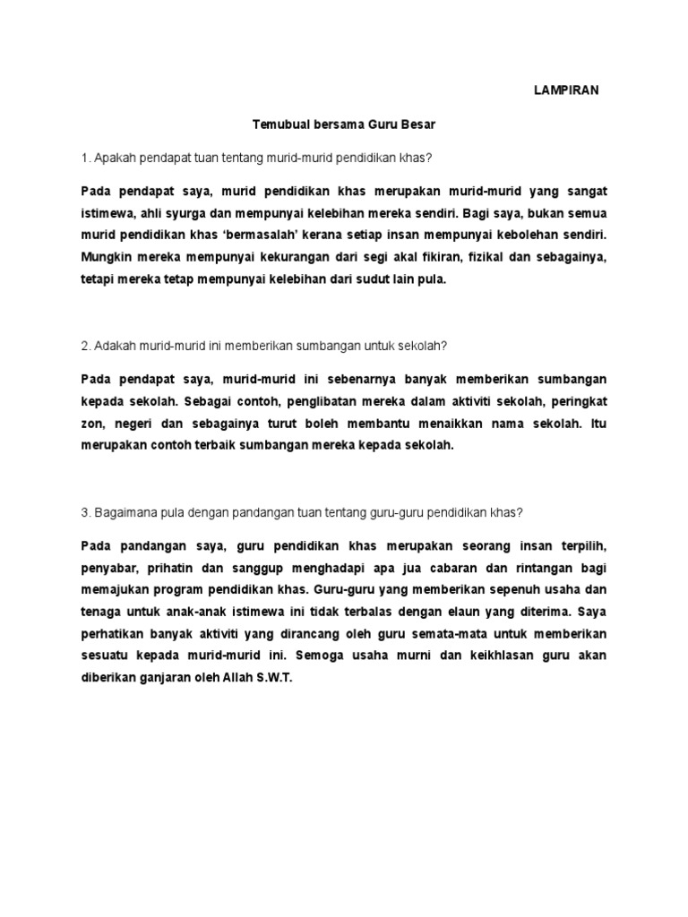 Temubual Bersama Guru Besar Pdf