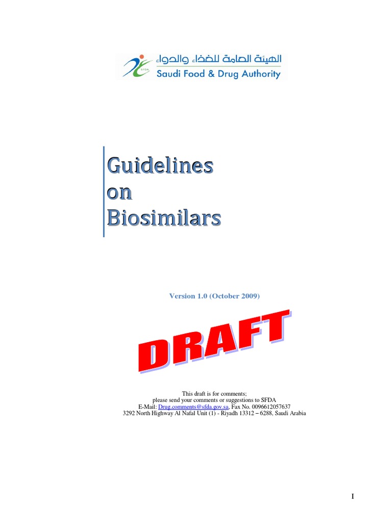 Guidelines On Bio Similar S PDF Bioassay Clinical Trial