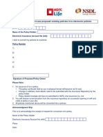 Request To Convert New Proposal/ Existing Policies in To Electronic Policies