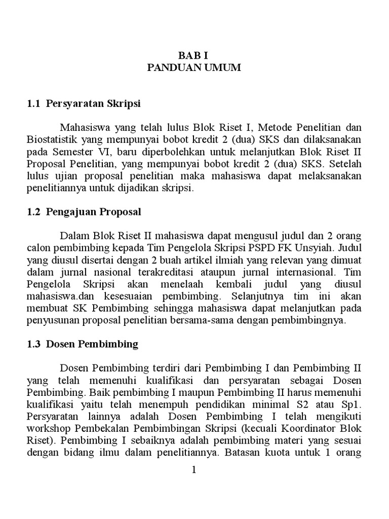 Buku Panduan Skripsi Fk Unsyiah