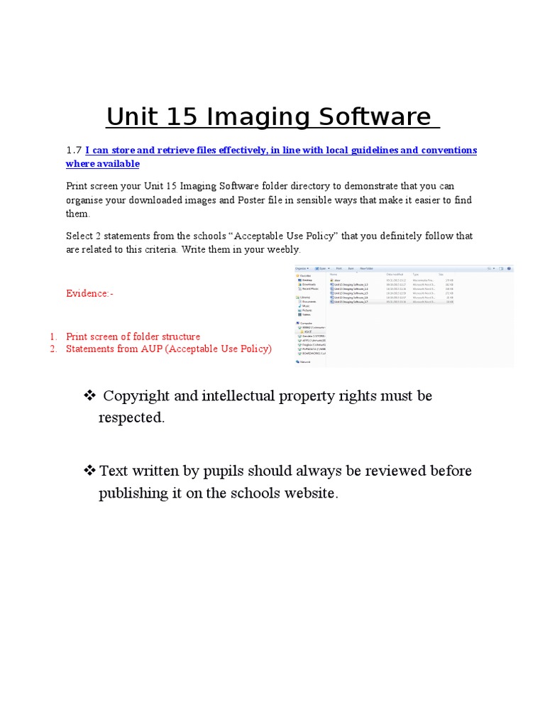 Unit 15 Imaging Software 1 7 | PDF