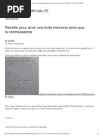 Download Recette Pour Avoir Une Forte Mmoire Ainsi Que La Connaissance _ RELIGION ET SPIRITUALIT by Ziza BA SN295446119 doc pdf