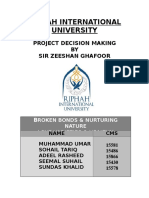 Riphah International University: Project Decision Making BY Sir Zeeshan Ghafoor