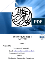 Lecture # 5 Thermodynamics-II