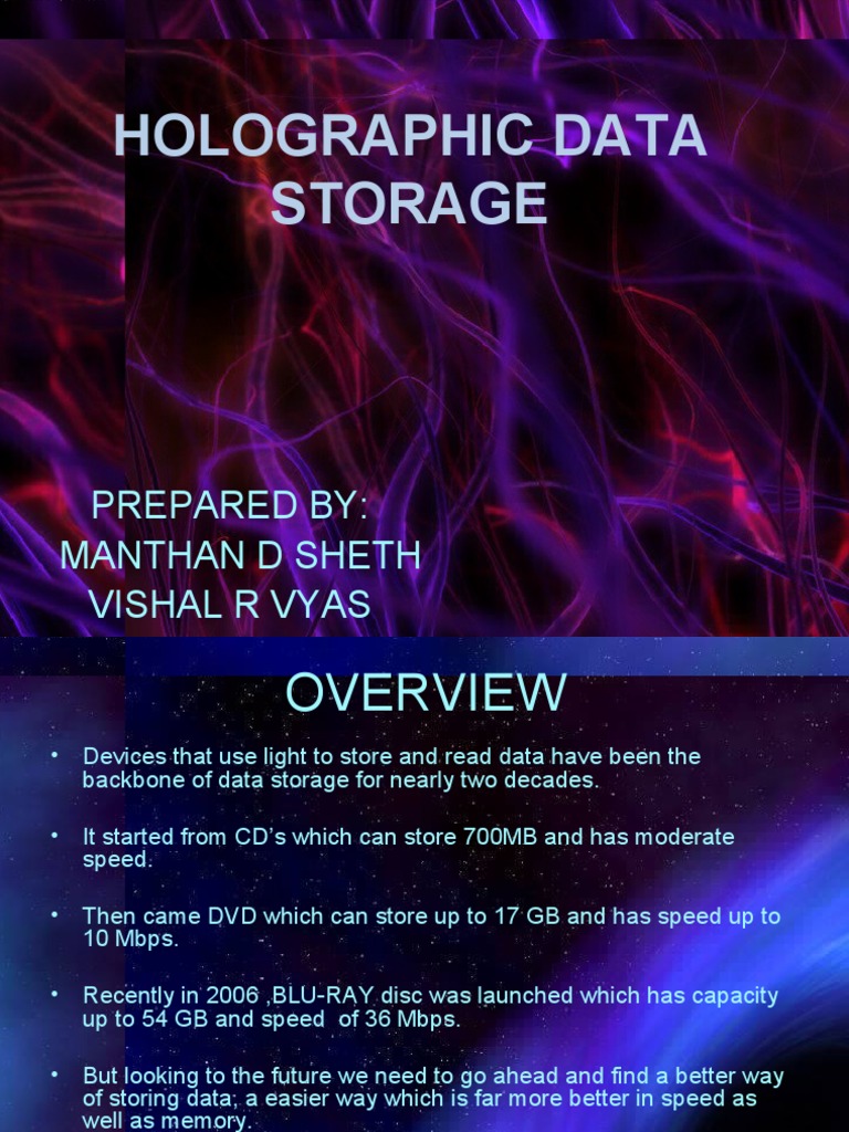 Holographic Data Storage Overview | PDF | Dvd | Blu Ray