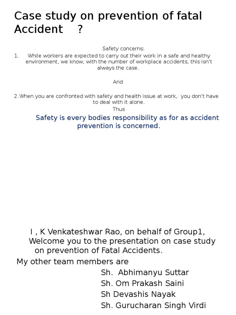 Workplace Safety Case Study | PDF | Safety