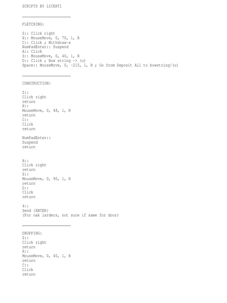 AHK Scripts for Game Automation | PDF | Computers