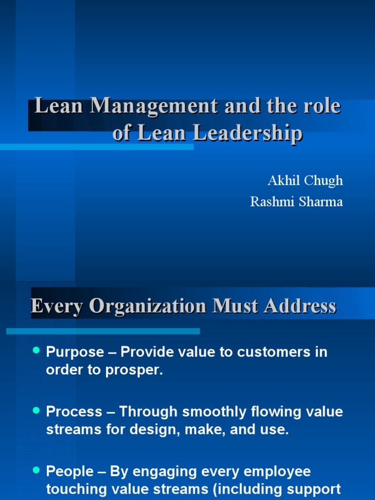 Lean Leadership in Effective Management | PDF | Lean Manufacturing ...
