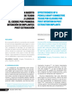 EFECTIVIDAD DE UN INJERTO PEDICULADO DE TEJIDO CONECTIVO PARA LOGRAR EL CIERRE POR PRIMERA INTENCIÓN EN IMPLANTES POST EXTRACCIÓN