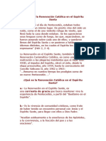 Origen de La Renovación Católica en El Espíritu Santo