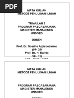 Download METODE PENULISAN ILMIAH by Bambang Waluyojati SKom SN2954715 doc pdf