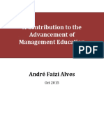 A Contribution to the Advancement of Management Education