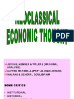 Marginal Analysis Pioneers Jevons, Menger and Walras