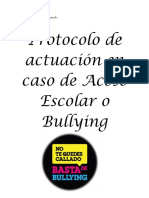 Protocolo en Caso de Acoso Escolar o Bullying