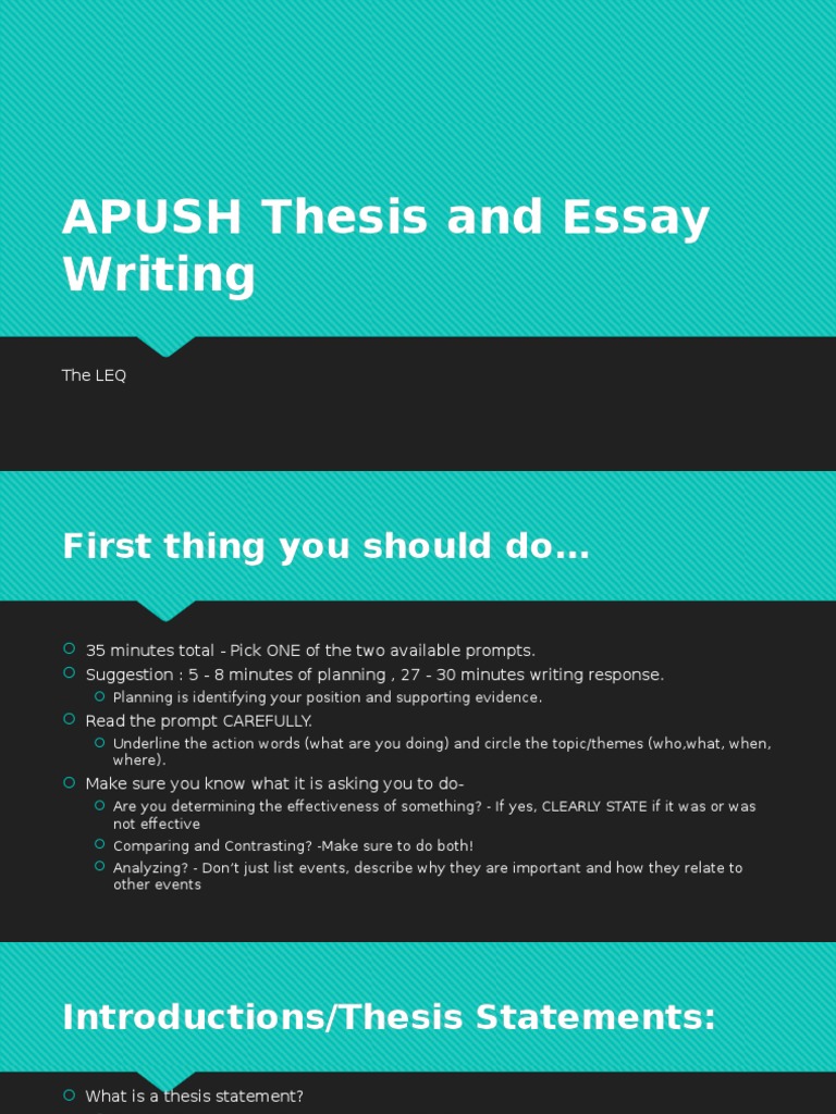 intro to leq apush Thomas Jefferson Essays