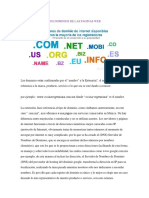 Los Dominios de Las Paginas Web PDF