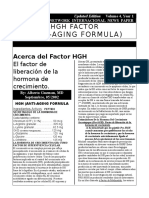 HGH factor: liberación de la hormona de crecimiento