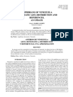 ANFIBIOS DE VENEZUELA LISTA SISTEMATICA,  DISTRIBUCIÓN Y REFERENCIAS, UNA APROXIMACIÓN