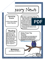 January Newsletter - First Grade