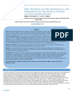 Effects of Eccentric Training on the Mechanical and Geometrical Properties of the Muscle Tendon Plantar Flexors System