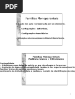 Familas Monoparentais e Reconstituidas