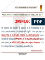Comunicado Mantenimiento 19-08-2014