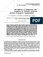 The Combined Influence of Temperature and Modified Atmospheres On Tribolium Castaneum (Herbst) (Coleoptera Tenebrionidae)