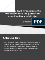 CAPITULO XVII Procedimiento Ordinario Ante Las Juntas de