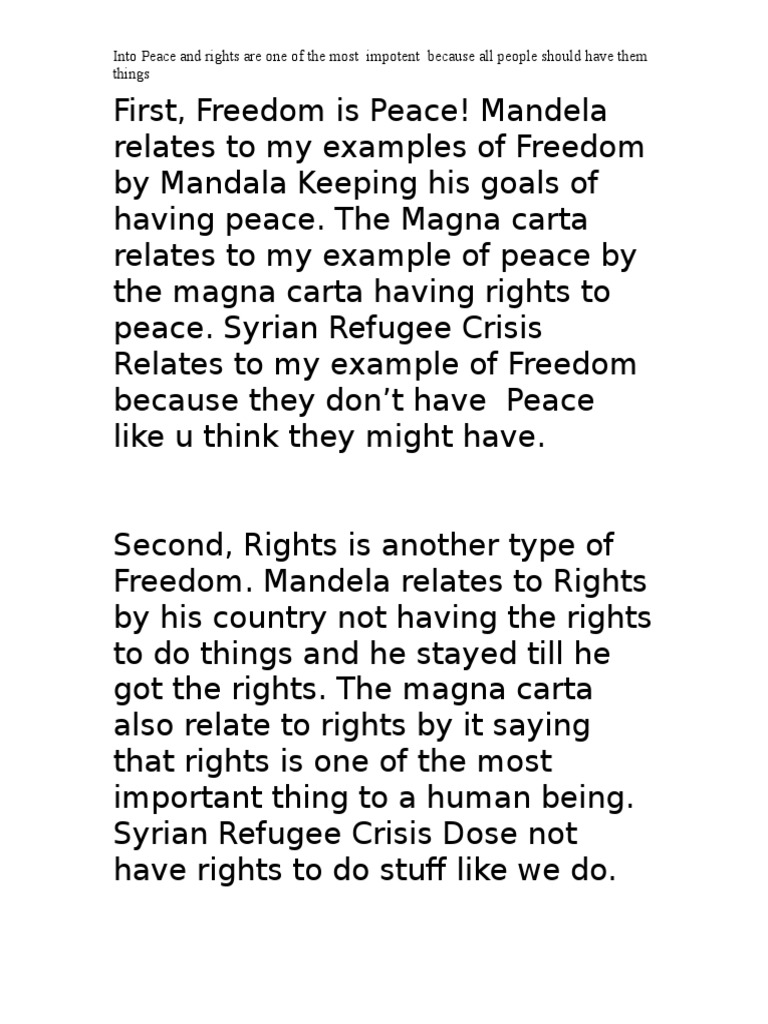 Peace and Rights for All | PDF