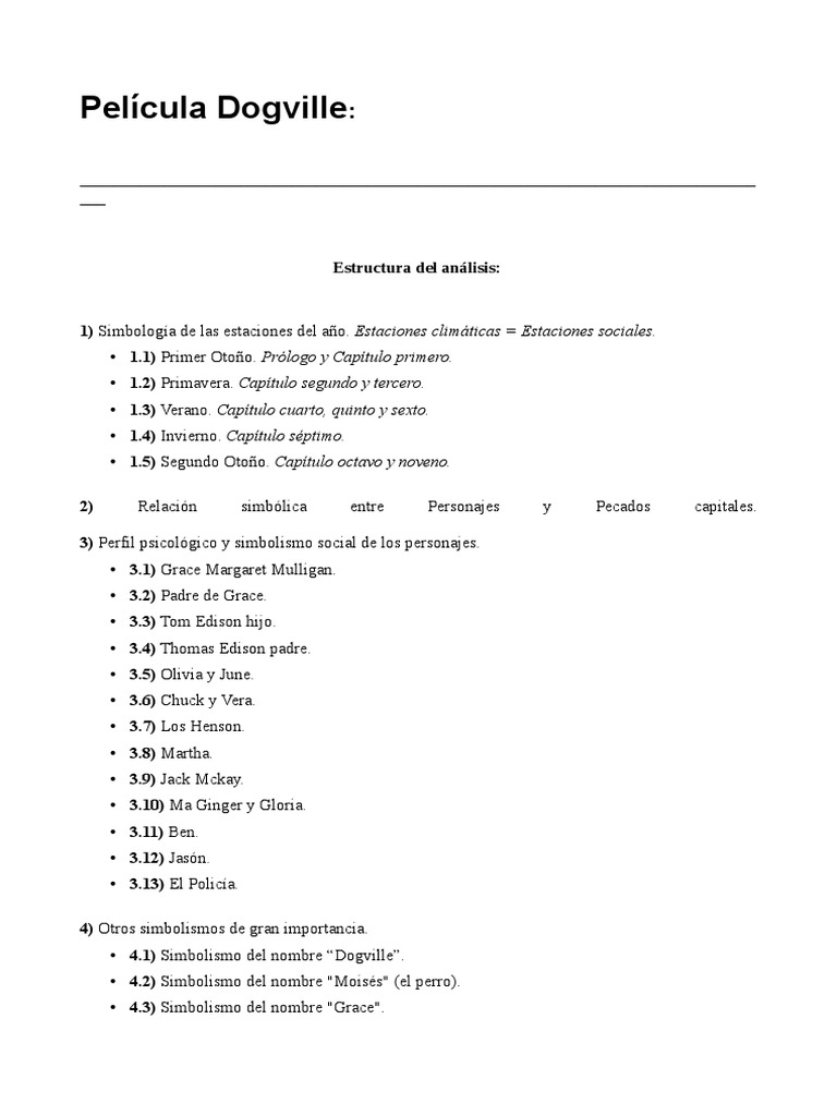 Dogville Pdf Gracia Divina Narracion