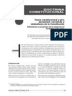 TEORÍA CONSTITUCIONAL Y GIRO DECOLONIAL_ Narrativas y Simbolismo de La Constitución _Reflexiones a Propósito de La Experiencia de Bolivia y Ecuador