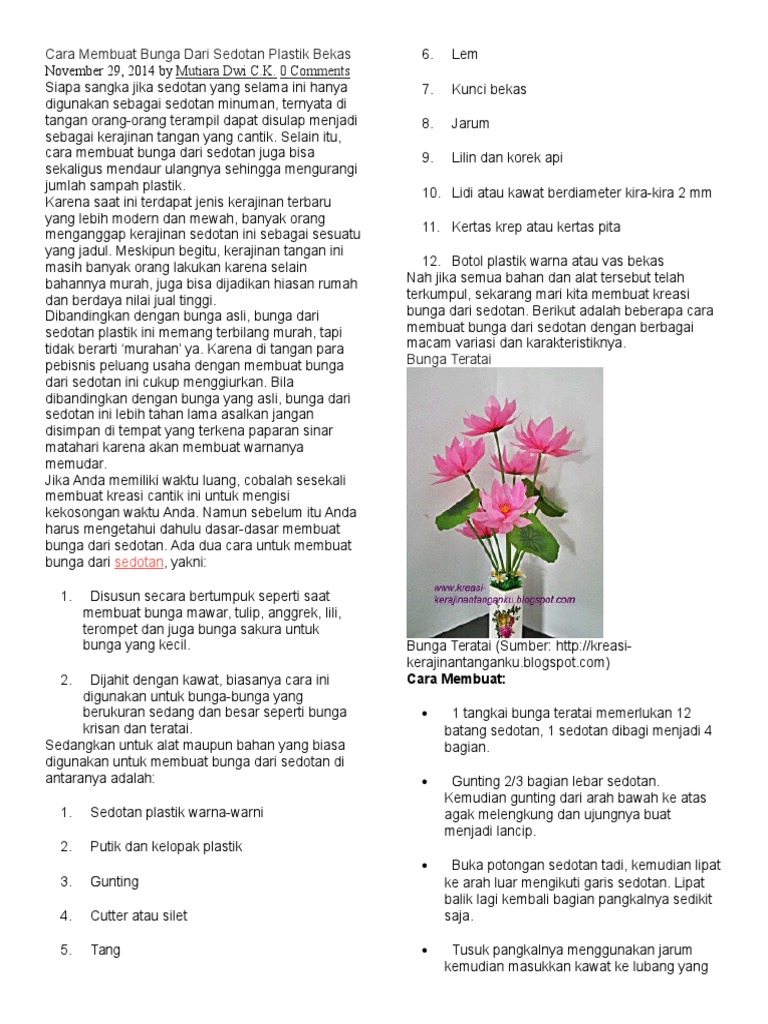 Cara Membuat Bunga Teratai Dari Kertas Origami yourorigami