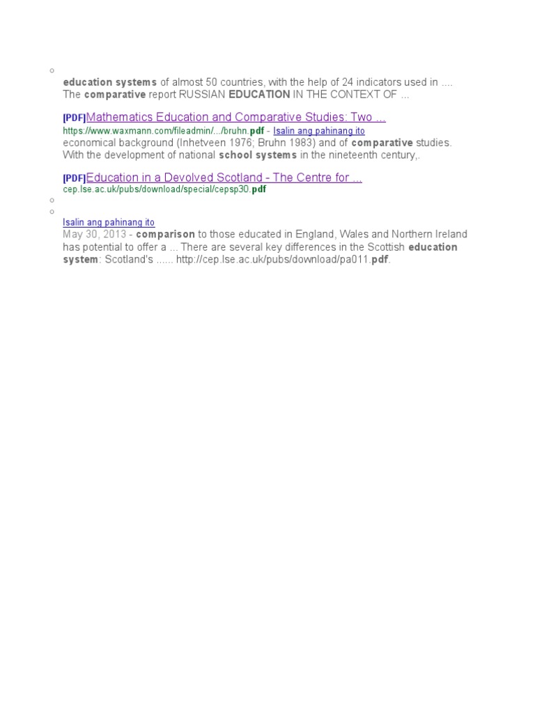 Comparative Analysis of Global Education Systems | PDF