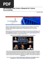 Get Involved. Help Create a Blueprint for Torture Accountability.