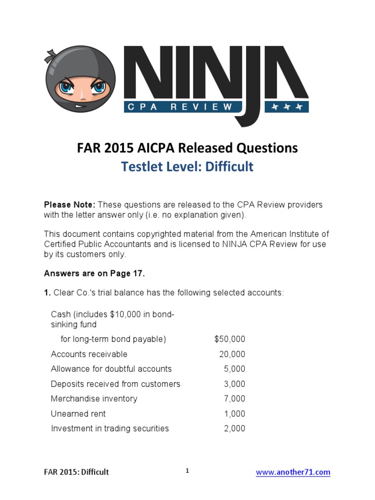 Aicpa Released Questions 2022 Pdf