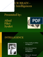 Use Your Brain - Multiple Intelligences Presented By: Afizal Fikri Syukri