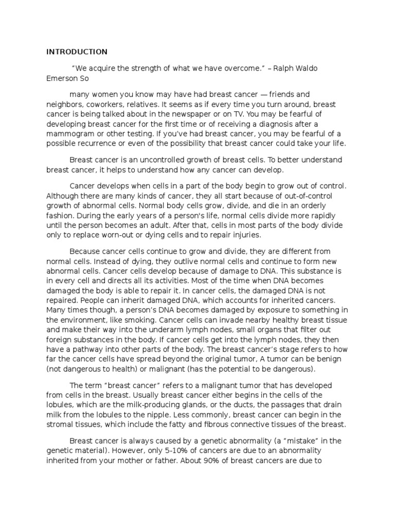 Breast Cancer Case Study: Patient X | PDF | Breast Cancer | Cancer