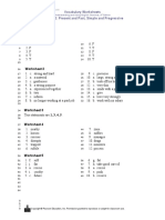 Answer Key Worksheet 1: Vocabulary Worksheets Chapter 2: Present and Past, Simple and Progressive