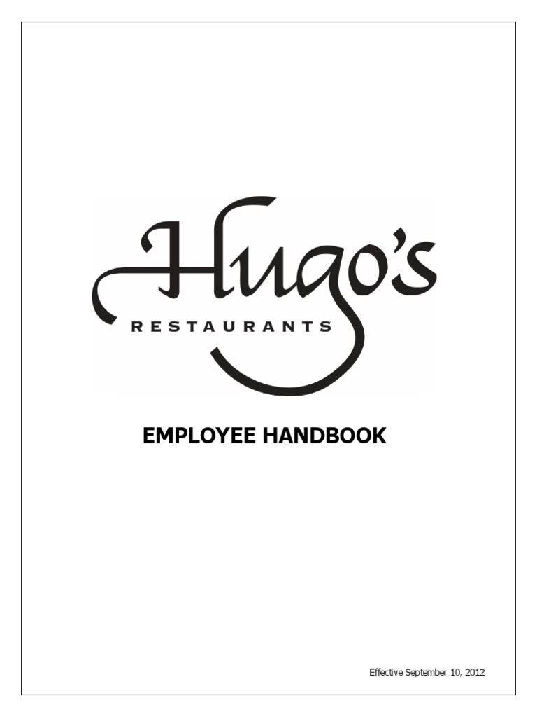Restaurant EmployeeHandbook | PDF | Overtime | Working Time
