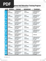 Half Marathon Program