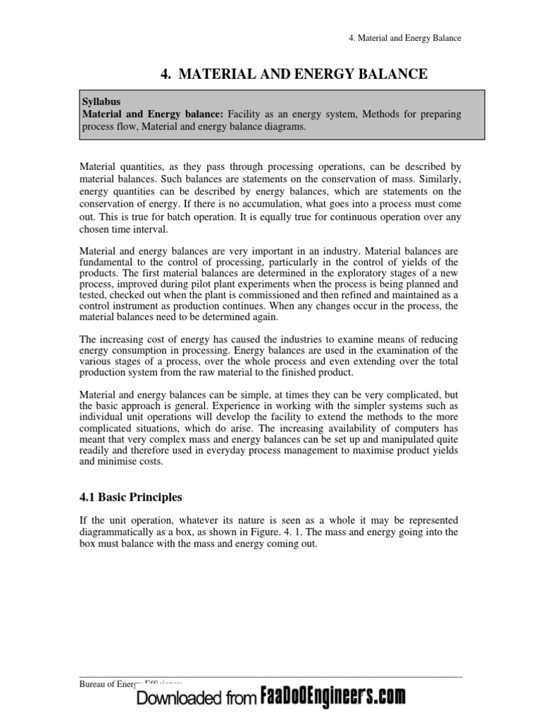 ISO88591 Material and Energy Balance PDF Pulp (Paper) Solution