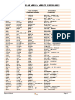 Irregular Verbs List With Translation
